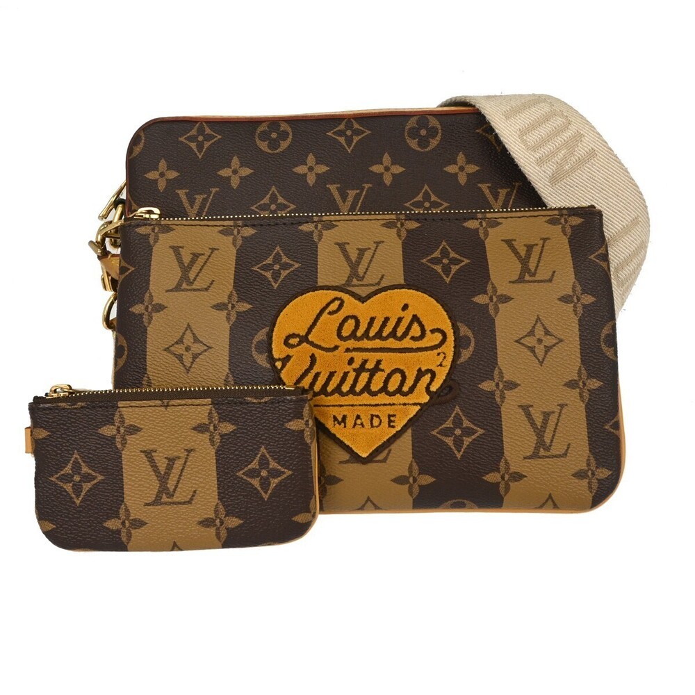 Louis Vuitton Nigo Trio Messenger Limited Edition Stripes Monogram Canvas